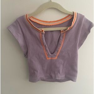 purple and orange size xs urban outfitters crop top